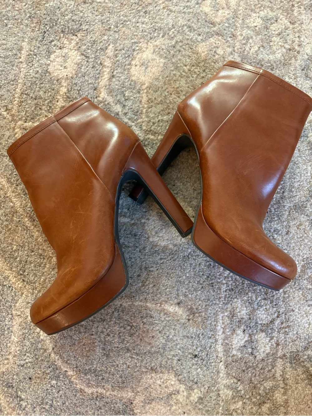 Gianni Bini Leather Heeled Ankle Boots - Picture 2 of 5